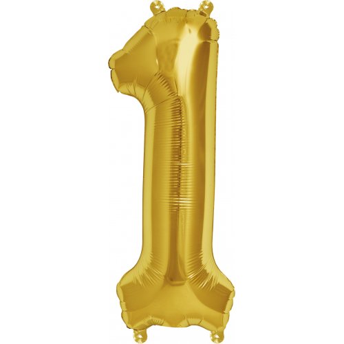 (image for) Gold Number 1 Foil Balloon (41cm) - Click Image to Close